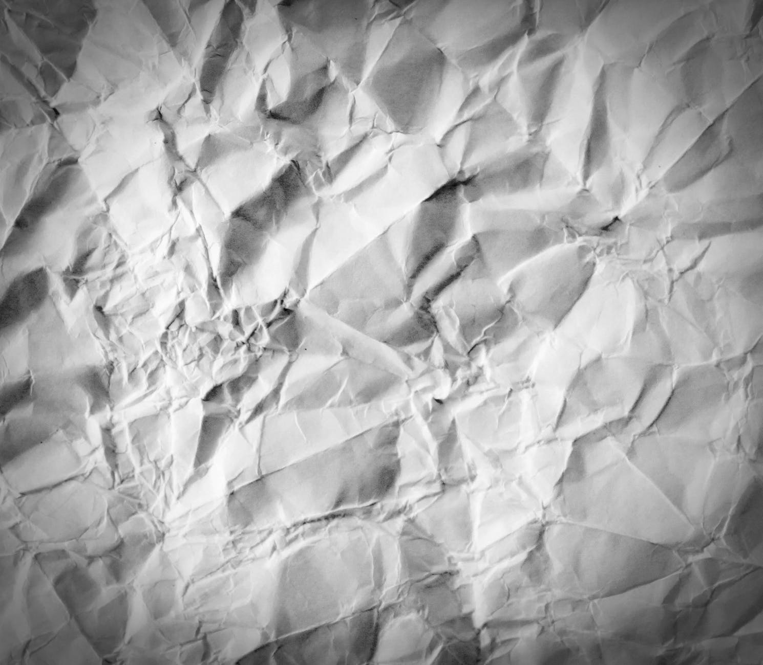 white crumpled paper